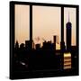 View from the Window - Manhattan Buildings at Sunset-Philippe Hugonnard-Stretched Canvas