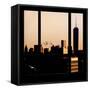 View from the Window - Manhattan Buildings at Sunset-Philippe Hugonnard-Framed Stretched Canvas