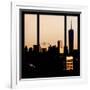 View from the Window - Manhattan Buildings at Sunset-Philippe Hugonnard-Framed Photographic Print