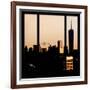 View from the Window - Manhattan Buildings at Sunset-Philippe Hugonnard-Framed Photographic Print