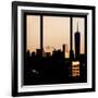 View from the Window - Manhattan Buildings at Sunset-Philippe Hugonnard-Framed Photographic Print