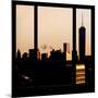 View from the Window - Manhattan Buildings at Sunset-Philippe Hugonnard-Mounted Photographic Print