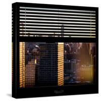 View from the Window - Manhattan Buildings at Sunset-Philippe Hugonnard-Stretched Canvas