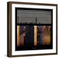 View from the Window - Manhattan Buildings at Sunset-Philippe Hugonnard-Framed Photographic Print