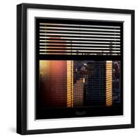 View from the Window - Manhattan Buildings at Sunset-Philippe Hugonnard-Framed Photographic Print