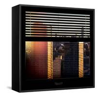 View from the Window - Manhattan Buildings at Sunset-Philippe Hugonnard-Framed Stretched Canvas
