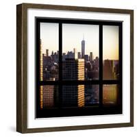 View from the Window - Manhattan Buildings at Sunset-Philippe Hugonnard-Framed Photographic Print