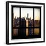 View from the Window - Manhattan Buildings at Sunset-Philippe Hugonnard-Framed Photographic Print