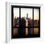 View from the Window - Manhattan Buildings at Sunset-Philippe Hugonnard-Framed Photographic Print