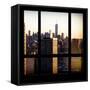 View from the Window - Manhattan Buildings at Sunset-Philippe Hugonnard-Framed Stretched Canvas