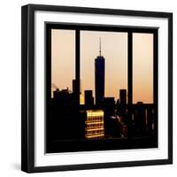 View from the Window - Manhattan Buildings at Sunset-Philippe Hugonnard-Framed Photographic Print