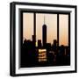 View from the Window - Manhattan Buildings at Sunset-Philippe Hugonnard-Framed Photographic Print