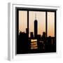 View from the Window - Manhattan Buildings at Sunset-Philippe Hugonnard-Framed Photographic Print