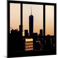 View from the Window - Manhattan Buildings at Sunset-Philippe Hugonnard-Mounted Photographic Print