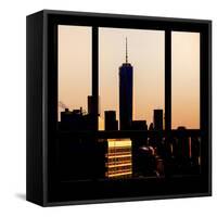 View from the Window - Manhattan Buildings at Sunset-Philippe Hugonnard-Framed Stretched Canvas