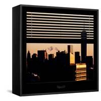 View from the Window - Manhattan Buildings at Sunset-Philippe Hugonnard-Framed Stretched Canvas