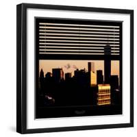 View from the Window - Manhattan Buildings at Sunset-Philippe Hugonnard-Framed Photographic Print