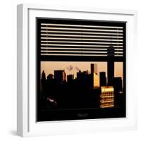 View from the Window - Manhattan Buildings at Sunset-Philippe Hugonnard-Framed Photographic Print