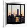 View from the Window - Manhattan Buildings at Sunset-Philippe Hugonnard-Framed Photographic Print