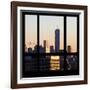 View from the Window - Manhattan Buildings at Sunset-Philippe Hugonnard-Framed Photographic Print