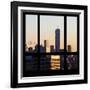 View from the Window - Manhattan Buildings at Sunset-Philippe Hugonnard-Framed Photographic Print