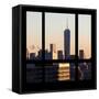 View from the Window - Manhattan Buildings at Sunset-Philippe Hugonnard-Framed Stretched Canvas