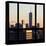 View from the Window - Manhattan Buildings at Sunset-Philippe Hugonnard-Stretched Canvas