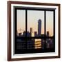View from the Window - Manhattan Buildings at Sunset-Philippe Hugonnard-Framed Photographic Print