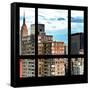 View from the Window - Manhattan Buildings-Philippe Hugonnard-Framed Stretched Canvas