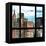 View from the Window - Manhattan Buildings-Philippe Hugonnard-Framed Stretched Canvas