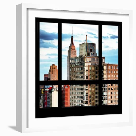 View from the Window - Manhattan Buildings-Philippe Hugonnard-Framed Photographic Print