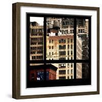 View from the Window - Manhattan Buildings-Philippe Hugonnard-Framed Photographic Print