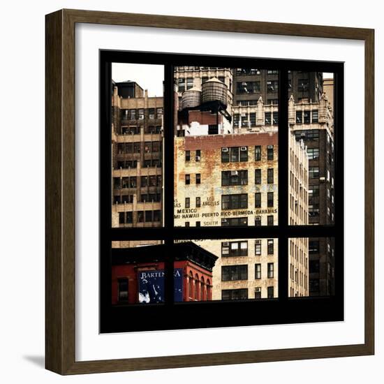 View from the Window - Manhattan Buildings-Philippe Hugonnard-Framed Photographic Print