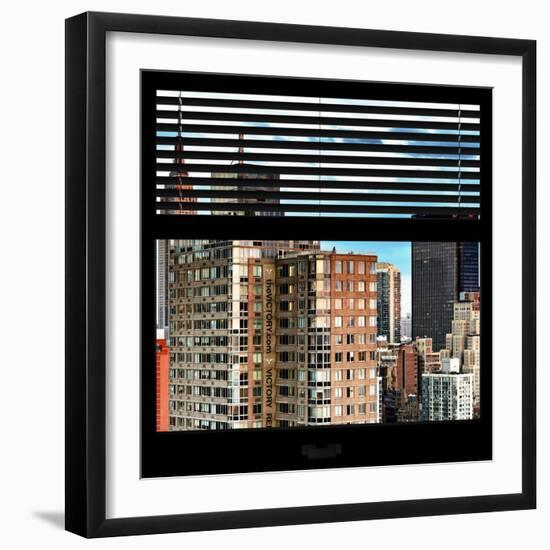 View from the Window - Manhattan Buildings-Philippe Hugonnard-Framed Photographic Print