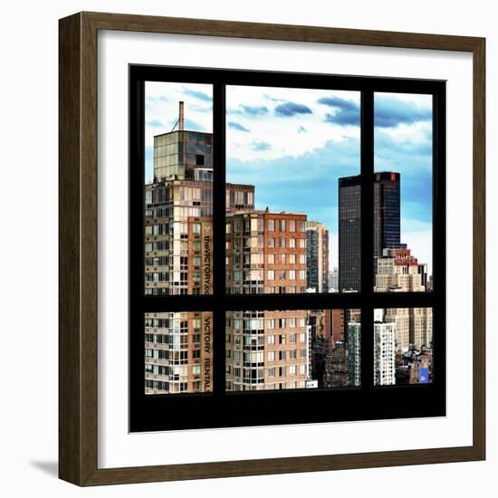 View from the Window - Manhattan Buildings-Philippe Hugonnard-Framed Photographic Print