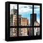 View from the Window - Manhattan Buildings-Philippe Hugonnard-Framed Stretched Canvas