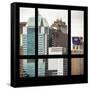 View from the Window - Manhattan Buildings-Philippe Hugonnard-Framed Stretched Canvas