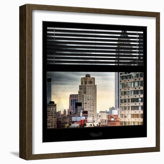 View from the Window - Manhattan Buildings-Philippe Hugonnard-Framed Photographic Print