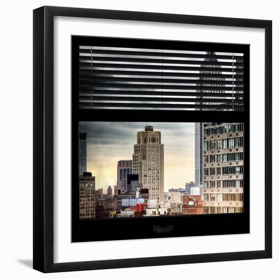 View from the Window - Manhattan Buildings-Philippe Hugonnard-Framed Photographic Print