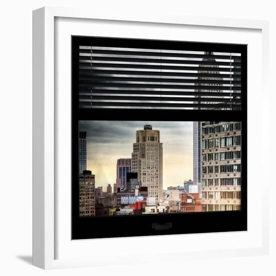 View from the Window - Manhattan Buildings-Philippe Hugonnard-Framed Photographic Print