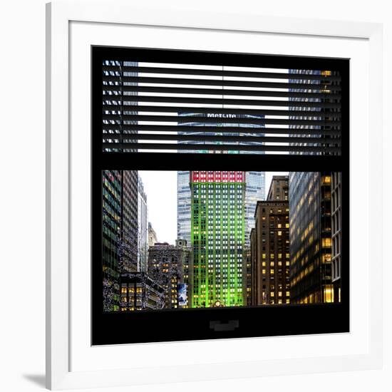 View from the Window - Manhattan Buildings-Philippe Hugonnard-Framed Photographic Print