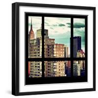 View from the Window - Manhattan Buildings-Philippe Hugonnard-Framed Photographic Print