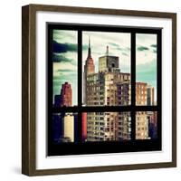 View from the Window - Manhattan Buildings-Philippe Hugonnard-Framed Photographic Print