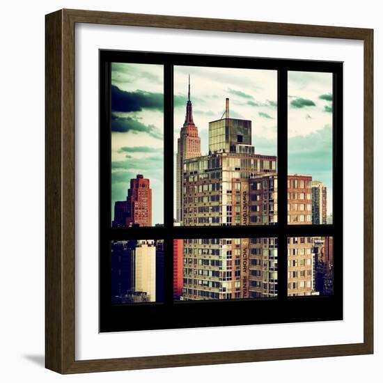 View from the Window - Manhattan Buildings-Philippe Hugonnard-Framed Photographic Print