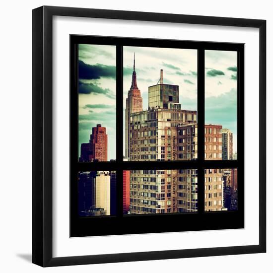 View from the Window - Manhattan Buildings-Philippe Hugonnard-Framed Photographic Print