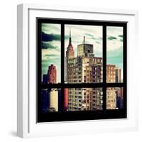 View from the Window - Manhattan Buildings-Philippe Hugonnard-Framed Photographic Print