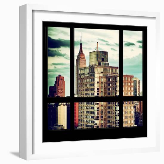 View from the Window - Manhattan Buildings-Philippe Hugonnard-Framed Photographic Print