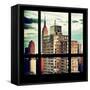 View from the Window - Manhattan Buildings-Philippe Hugonnard-Framed Stretched Canvas