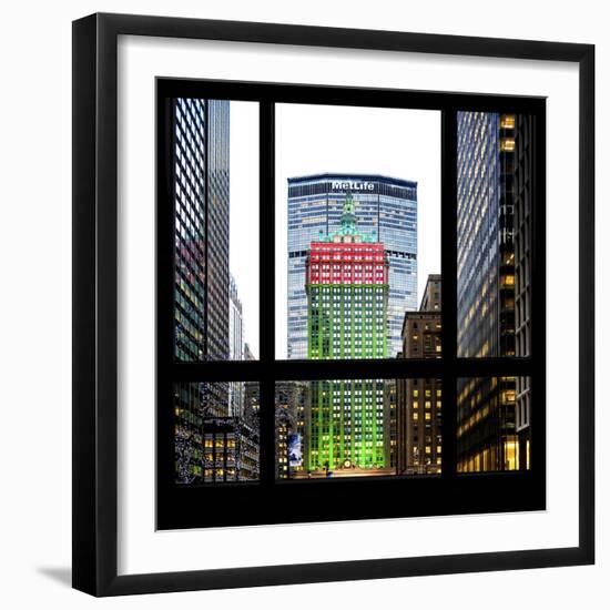 View from the Window - Manhattan Buildings-Philippe Hugonnard-Framed Photographic Print