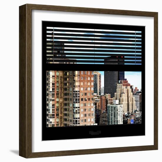 View from the Window - Manhattan Buildings-Philippe Hugonnard-Framed Photographic Print